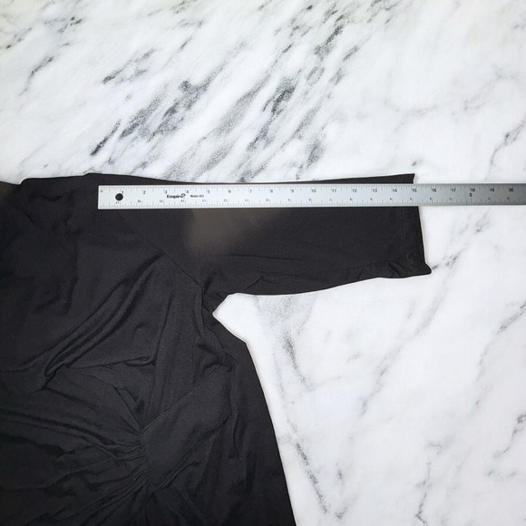 Karen Kane Black Cocktail Dress Cowl Neck 3/4 Sleeve - Picture 10 of 12